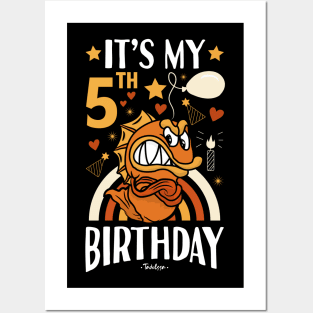 5th Birthday Fish Gifts Posters and Art